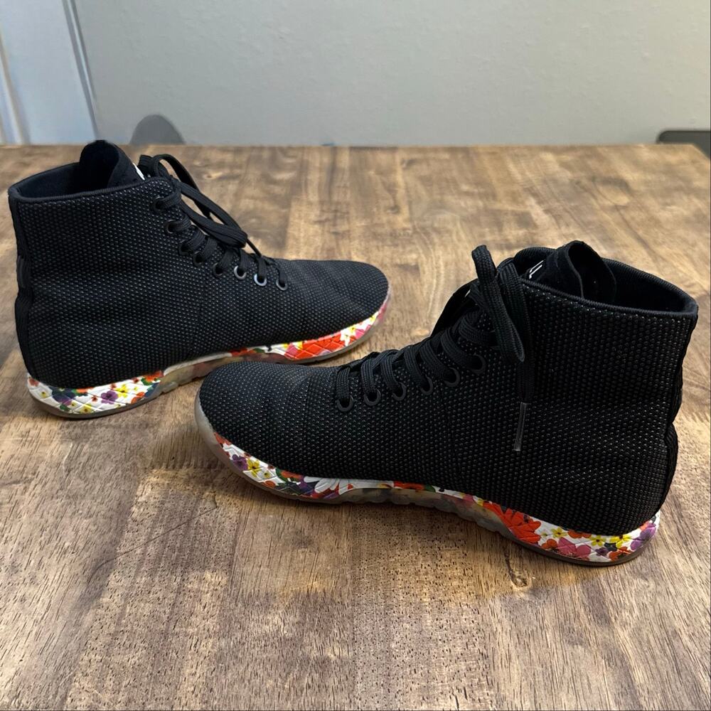 NOBULL Outwork High-Top Trainer CrossFit Shoe Black Floral Women US 8.5 EU 40 - Picture 6 of 10